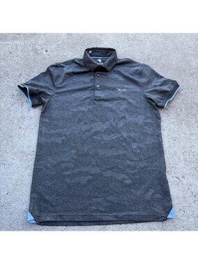 Macade Golf Polo Shirt Mens M GrayNolan Camo Performance Stretch Wicking